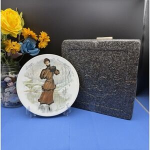 Vintage Limoges D'Arceau "Colette La Femme Sportive 1890" Collector Plate 1976